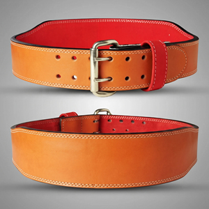 Cinturón de Cuero para Levantamiento de Pesas para Hombre, Ajustable, con Soporte Lumbar y Cierre de Hebilla, para Entrenamiento de Fuerza - Product Image 1