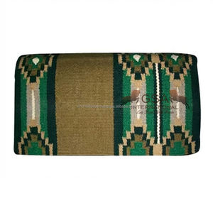 Manta de Silla de Montar 100% Lana de Nueva Zelanda, Tejida a Mano, Totalmente Personalizable, de 34x36 Pulgadas, en Diferentes Colores para Equitación y Entrenamiento - Product Image 1