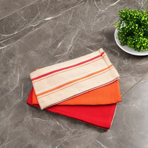 ผ้าเช็ดจานคอตตอนผ้าขนหนูชาดีไซน์ลายแถบแบบกำหนดเองผู้ผลิตในอินเดีย - Product Image 1