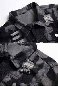Chaqueta de Mezclilla para Hombre al por Mayor, Casual, de Color Sólido, Cierre de Botón, Corte Ajustado, Prenda Exterior de Algodón, Abrigo de Moda de Alta Calidad - Product Image 4