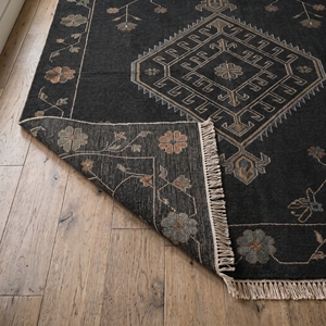 Tapis en laine tufté tribal fait main en gros, motif géométrique floral personnalisé pour la décoration intérieure moderne - Product Image 6