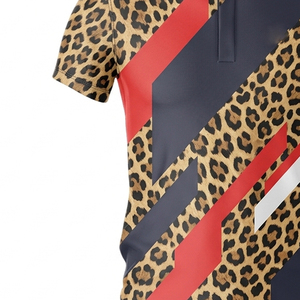 เสื้อเชิ้ตจีนลายเสือดาวแบบซับลิเมชั่นสั่งทำพิเศษ เสื้อยืดกีฬาซับลิเมชั่นคุณภาพสูงสำหรับทุกเพศ - Product Image 2