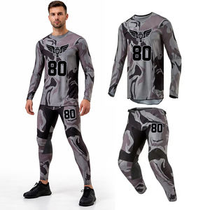 Conjunto de Camiseta y Pantalones de Compresión para Motocross Personalizados para Hombre, Camuflaje MX, Ropa Transpirable para Motociclismo Todoterreno - Product Image 1