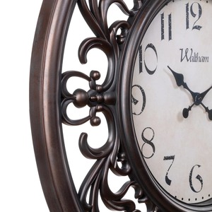 Round Metal <b>Wall</b> <b>Clock</b> Analog Quartz Traditional Design for Living Room <b>Decoration</b> At Best Price - Product Image 2