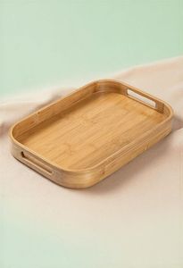 Plateau de service en bois naturel fait à la main, forme ovale, design bohème, pour mariage, Diwali, décoration de la maison, utilisation en cuisine, prix raisonnable - Product Image 5