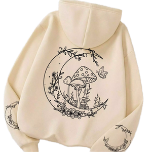 Nueva Sudadera con Capucha Gráfica Divertida para Mujer, Cálida, de Lona, Informal, con Capucha, a la Moda, Deportiva, Lisa, para Otoño - Product Image 4