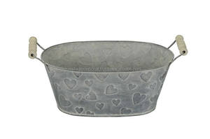 Jardinière et pots de fleurs vintage en métal galvanisé Seau de rangement pour jardinière de ferme Décor de maison et de jardin Jardinière intérieure/extérieure - Product Image 3