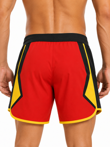 Custom Red <b>Black</b> Yellow Men’s Surf <b>Board</b> Shorts Quick Dry Swim Trunks Sublimation Printed Beach Water Sports Shorts OEM ODM - Product Image 4