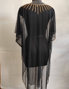 ชุดเดรสคาฟตันผ้าจอร์เจตต์หรูหราสำหรับผู้หญิง แบรนด์ Zequin ตกแต่งด้วยงานปักมือประดับลูกปัด ลายเรขาคณิต ผ้าตาข่าย สไตล์โบฮีเมียน ดูไบ ลำลอง - Product Image 3