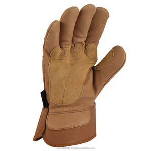 High-<b>top</b> Cowhide Thermal Outdoor Safety Working Gloves Men Durable Palm Thickened Double Protective Breathable Microfiber Lining - Product Image 3