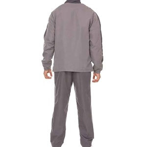 Ensemble de survêtement sportif pour homme à capuche, gris uni, séchage rapide, respirant, color block, 100 % coton, pour l'hiver - Product Image 2