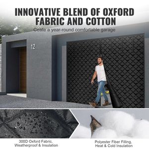 Kit Isolante Magnetico Termico Moderno 8x7FT per Porta Garage Invernale, Tenda in Tessuto Oxford 300D 8x7FT - Product Image 2