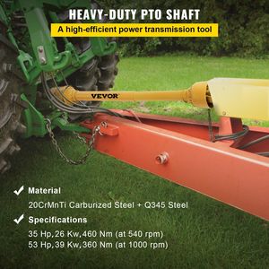 Eje de transmisión PTO para tractor Serie 4 de 1-3/8 con extremos de implemento de tractor de 6 estrías B-55 para piezas de maquinaria agrícola - Product Image 2