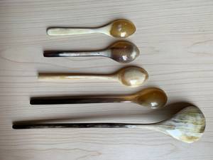Combo Horn Spoons Spoons collection Buffalo Horn Spoon Handmade buffalo horn spoon Exquisite Horn Kitchen Utensils Natural Craft - Product Image 3