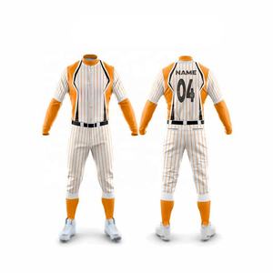 Gran oferta, diseño superior, venta al por mayor, conjuntos de uniformes de béisbol transpirables, sublimación personalizada, impresión Digital, camiseta en blanco - Product Image 3