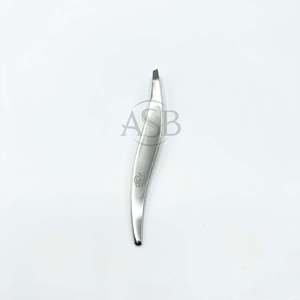 Pinza de Cejas Inclinada en Forma de S de Acero Inoxidable, Impresión de Logotipo Personalizado, Instrumento de Belleza, Servicio OEM - Product Image 3