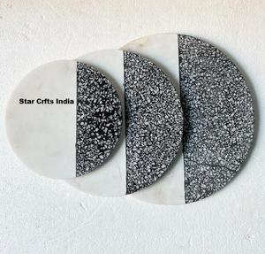 STAR CRAFTS INDIA Sous-verres en bois et résine pour boissons et voiture, sous-verres vierges en céramique pour sublimation, dalles absorbantes avec base en liège - Product Image 5