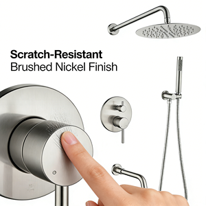 Kit de Ducha de Lluvia, Baño Moderno e Idea, Cabezal de Ducha Inteligente con Efecto Lluvia, Sistema de Mezclador de Grifo, Columna de Ducha, Conjunto de Ducha - Product Image 3