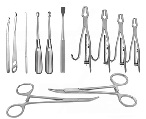 Ensemble d'instruments chirurgicaux orthopédiques manuels de classe I en acier inoxydable allemand finition argentée, kit de chirurgie orthopédique certifié CE - Product Image 6