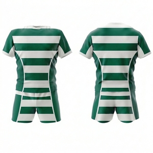 Men's Rugby Jersey Set Striped Purple Gold Short Sleeve Moisture Wicking Sportswear Adult All Seasons Regular Fit - Product Image 3