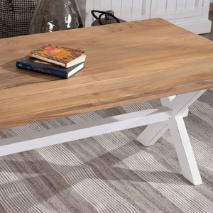 Vandana Silver Structure, estructura rectangular de acacia y pie blanco, estilo campestre Trégastel - Product Image 5