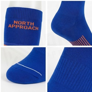 Blue <b>Knee</b> <b>High</b> Striped Soccer <b>Socks</b> for Adults Breathable Knitted Football <b>Socks</b> - Product Image 4