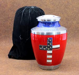 Urnas de Cremación con Bandera Americana para Cenizas Humanas, Urnas para Cenizas de Adultos de 200 Pulgadas Cúbicas - Product Image 2