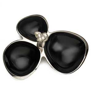 Bol de service en céramique doré en forme de feuille, finition polie, 11 pouces, design moderne, pour présentation de plats de fête – Beauté intemporelle - Product Image 5