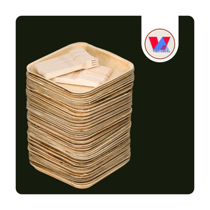 Bolles rondes pour feuilles tombées, à l'odeur légère de bois, plateaux compostables rigides résistants à la chaleur, vaisselle jetable pour salades, idéales pour les fêtes et événements. - Product Image 1
