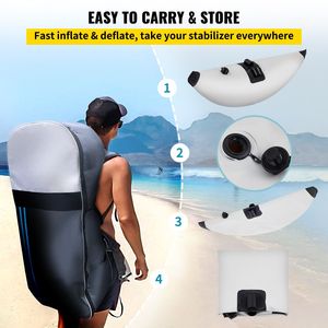Kit de Sistema Estabilizador para Kayak, Inflable de PVC, 2 Brazos Laterales, Soporte para Cañas, Flotador para 2 Personas - Product Image 4