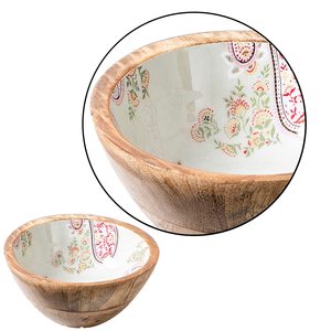 ชามไม้มะม่วงสำหรับเสิร์ฟสลัดและของหวาน พร้อมลายตกแต่ง - Product Image 5