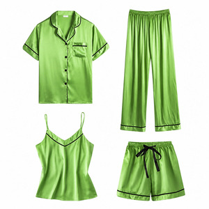 Pyjama en Soie Designer pour Femme – Collection Automne 2026 – Tenue de Nuit Respirante Couleur Unie pour l'Été - Product Image 3