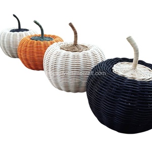 Ecológico naranja/negro/blanco calabaza cestas para Halloween hecho a mano hogar decorativo al por mayor - Product Image 4