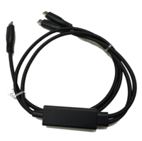 Kabel Split USB-C USB-C + USB-C 100W Pengisian Daya Sinkronisasi Konduktor Tembaga Berlapis Timah Selubung PVC Pelindung Jalinan Logam untuk Komputer IOS