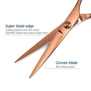 Tijeras de Peluquería Profesionales Nuevas de Acero Inoxidable de 5.5 Pulgadas con Anillo de Dedo Extraíble, Punta de Cuchilla Afilada y Logotipo Personalizado - Product Image 4