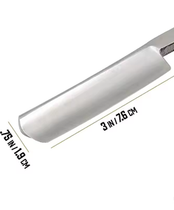 Wholesale Professional Vintage Stainless Steel Beard Cutting Shaving Razor Custom Barber Single Edge Throat Razor Wood Handle - Product Image 2