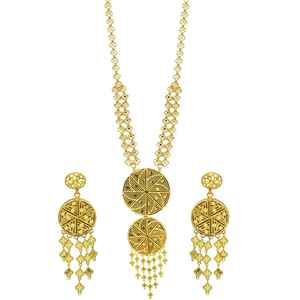 Wholesale Brass 14K18K24K Micron Gold Filled Turkish Heavy <b>Bridal</b> Long Necklaces <b>Set</b> Traditional Dubai Style <b>Bridal</b> <b>Jewelry</b> <b>Set</b> - Product Image 4