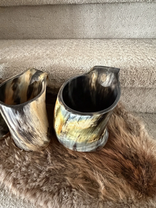Jarra de cuerno vikinga para beber, tallada con motivos de lobo, regalo para Koi, tu amigo, tu padre, Navidad, ecológica, de cuerno de búfalo pulido - Product Image 5