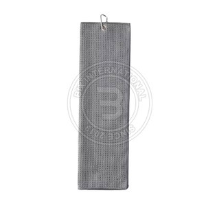 Serviette de golf gaufrée résistante aux intempéries avec anneau métallique antirouille pour équipement d'entraînement en extérieur - Product Image 2