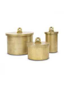 Boîte à bijoux Golden Heritage en coquillage avec bouton en perle, en métal poli, faite à la main, écologique, durable, design glamour pour cadeaux de mariage - Product Image 6