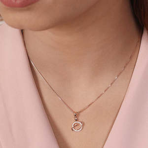 Super vente flash de septembre, pendentif en argent sterling 925 plaqué or rose avec zircon cubique, élégance étoilée, pour femmes, Saint-Valentin, Noël - Product Image 3