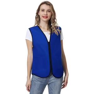 2025 5 paquets supermarché commis uniforme gilet fermeture éclair tablier pour vêtements de sécurité pour les travailleurs de première ligne - Product Image 1