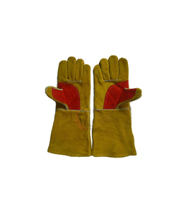 Wholesale Industrial Goatskin Cowsplit Leather Heat Resistant Tig Mig Safety Work Protection <b>Gloves</b> <b>for</b> Welding Work - Product Image 1