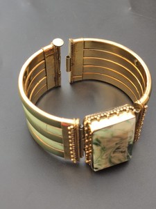 Resin Handmade Custom <b>Bangles</b> With Curved <b>Engraved</b> Design With Brass Molding Classic Ancient Traditional By Universal Overseas - Product Image 3