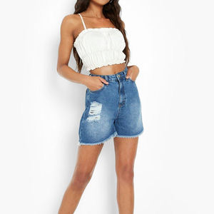 Shorts de Mezclilla para Mujer, Diseño Moderno, Secado Rápido, Material de Algodón, Corte Corto, Cintura Media, Ligeros - Product Image 4