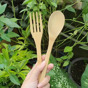 Ustensiles de cuisine réutilisables en bambou - Cuillères et spatules de cuisson en bambou, ensembles d'outils de cuisine pour poêles et ustensiles de cuisson antiadhésifs - Product Image 3