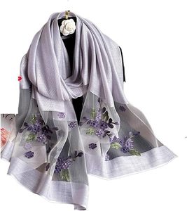 Luxury Women Hijab Shiny <b>Lace</b> <b>Scarf</b> Silk Soft Shawls and Wraps Embroidery Flower Thin <b>Scarves</b> Foulard - Product Image 4