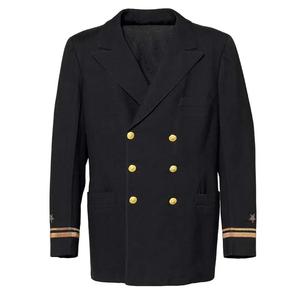 Abrigo de lana negro unisex de doble botonadura, chaqueta de invierno con cuello vuelto, frac personalizado - Product Image 4