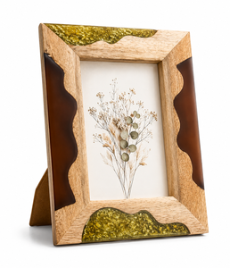Modern Resin Photo <b>Frame</b> Rectangular Brown <b>White</b> Diagonal Stripe Design Tabletop Vertical Display <b>Picture</b> <b>Frame</b> - Product Image 5