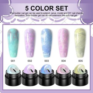 Set Gel Costruttore Acrilico Limegirl Dream Color Rosa Viola Aurora Solido Non Appiccicoso per Estensione Unghie Gel UV Smalto Unghie - Product Image 4